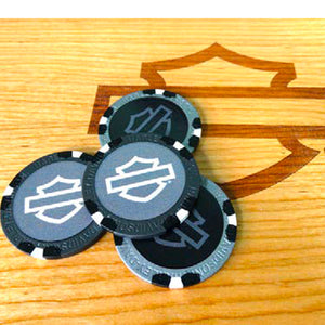 Harley-Davidson Deluxe 3 in 1 Game Set Four Across / Checkers / Playing cards, DW66937