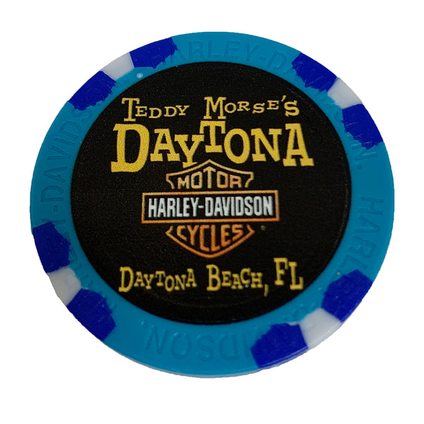 Teddy Morse's Daytona Harley-Davidson Exclusive Shark Fink Dealer Poker Chip