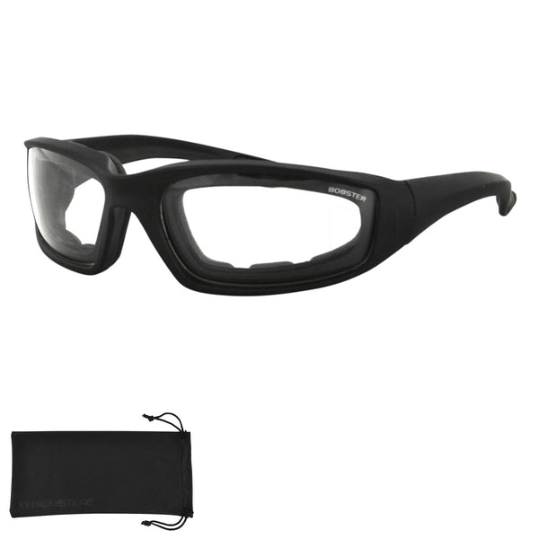 ZanHeadgear Foamerz 2 Anti-Fog Polycarbonate 100% UV Protection Clear Glasses, Black Frame ES214C