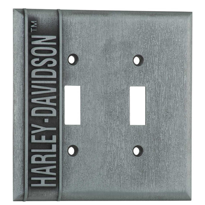 Harley-Davidson Heavy-Duty H-D Double Switch Plate, Hardware Included HDL-10170