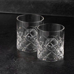 Harley-Davidson Willie G. Skull Crystal 12 oz. Debossed DOF Glass Set, HDL-18832