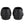 Two matte black skull-shaped cup holders or planters shown side by side on a plain white background.