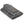 Folded gray towel with a logo on a white background