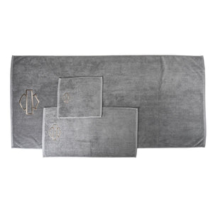 Harley-Davidson Embroidered Open B&S Logo 3-Piece Washroom Towel Set, Gray HDL-19514