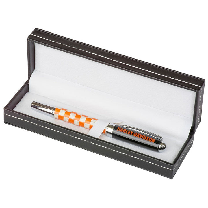 Harley-Davidson Checkered Black Ink Pen w/ Black Gift Box HDL-20113