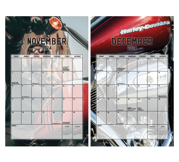 Harley-Davidson Ride 2024 9" x 14" Wall Calendar, HDL-20124