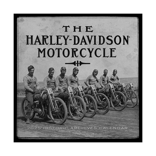 Harley-Davidson 2025 Historic Archives 16 Months Calendar, Black/Gray HDL-20128