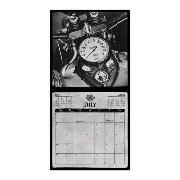 Harley-Davidson 2025 Historic Archives 16 Months Calendar, Black/Gray HDL-20128