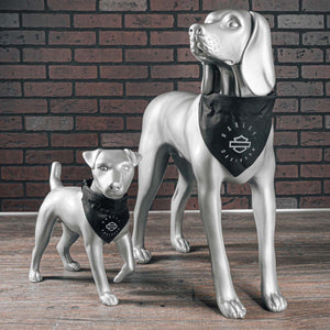 Harley-Davidson Open B&S Logo Pet Small/Medium Water-Resistant Bandana, Black HDX-90231