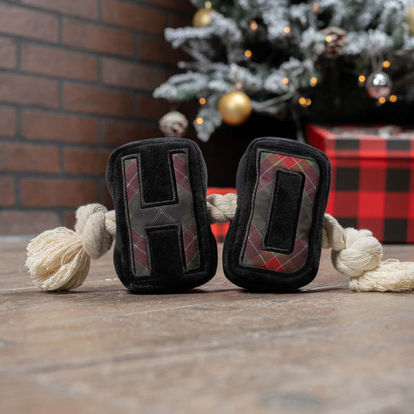 Harley-Davidson Pet Holiday H-D Plush Rope Dog Toy, Christmas Plaid HDX-90240