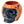 Harley-Davidson Skull O'Lantern Custom Sculpted Ceramic Candy Dish Black/Orange HDX-98556