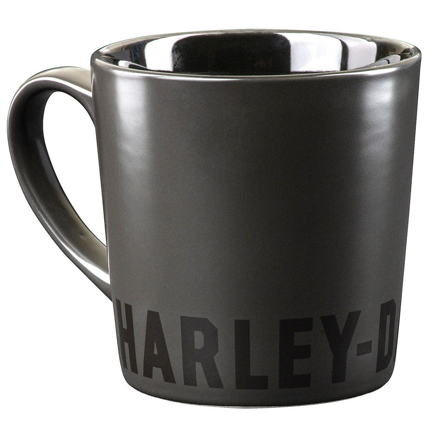 Harley-Davidson Gloss Harley-Davidson Logo 16 oz. Ceramic Mug, Matte Black HDX-98655