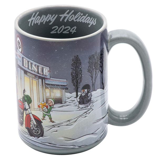 Harley-Davidson Holiday 2024 Dated Ceramic Biker Santa 15 oz. Coffee Mug, HDX-98667