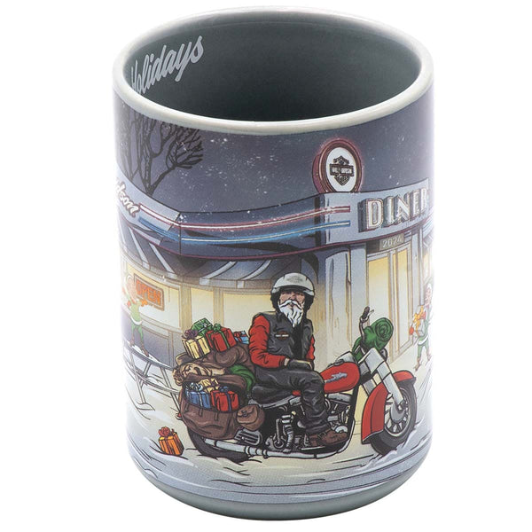 Harley-Davidson Holiday 2024 Dated Ceramic Biker Santa 15 oz. Coffee Mug, HDX-98667