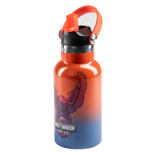 Harley-Davidson Kid's Vivid Eagle Stainless Steel 12 oz. Travel Mug, Orange/Blue HDX-98678