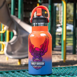 Harley-Davidson Kid's Vivid Eagle Stainless Steel 12 oz. Travel Mug, Orange/Blue HDX-98678