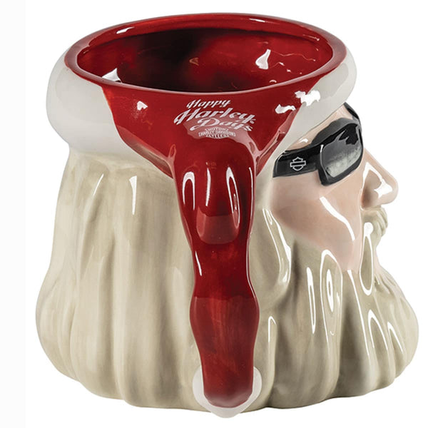 Harley-Davidson Sculpted Biker Santa 28 oz. Ceramic Mug, Santa Face HDX-98690