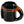 A glossy black ceramic mug designed to look like a muscular arm, featuring an orange band around the upper arm with the text 'HARLEY-DAVIDSON' in black.