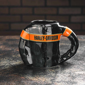 Harley-Davidson Men's Leather Jacket 20 oz. Ceramic Sculpted Mug, Black HDX-98693