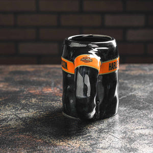 Harley-Davidson Men's Leather Jacket 20 oz. Ceramic Sculpted Mug, Black HDX-98693