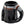 A glossy black ceramic mug shaped like a Harley-Davidson motorcycle helmet, featuring the brand name in brown and white stripes with orange accents on a white background.