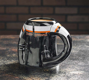 Harley-Davidson Women's Leather Jacket 20 oz. Ceramic Sculpted Mug, Black HDX-98694