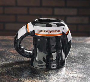 Harley-Davidson Women's Leather Jacket 20 oz. Ceramic Sculpted Mug, Black HDX-98694