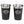 Harley-Davidson Open Bar & Shield Laser Etched Logo 18 oz. Stainless Steel Cups Set Of 2, Black HDX-98743