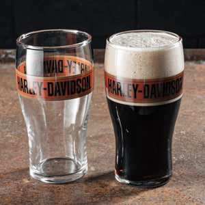 Harley-Davidson Trenton Wrap Around Logo 18 oz. Pub Glass Set, HDX-98759