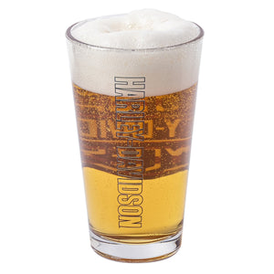Harley-Davidson Americana RWB B&S Logo 16 oz. Single Pint Glass, HDX-98760
