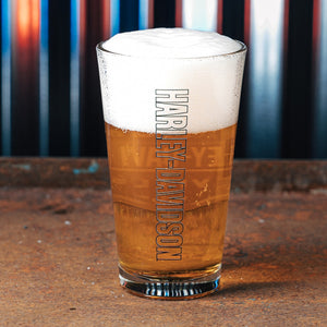 Harley-Davidson Americana RWB B&S Logo 16 oz. Single Pint Glass, HDX-98760