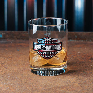 Harley-Davidson Americana RWB B&S Logo DOF 14 oz. Single Glass, HDX-98761