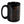 A glossy black ceramic mug featuring a brown and white graphic design with the number 1, a skull motif, and the text 'HARLEY-DAVIDSON' and 'LIVE TO RIDE'.