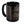 A glossy black ceramic mug featuring a brown and white Harley-Davidson graphic with the text 'Harley-Davidson' and 'Live to Ride' on a plain white background.