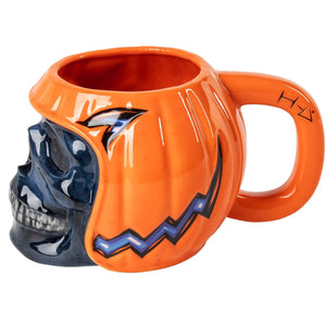 Harley-Davidson Halloween Skull O'Lantern Ceramic 16 oz. Coffee Mug, Black/Orange HDX-98769