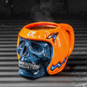 Harley-Davidson Halloween Skull O'Lantern Ceramic 16 oz. Coffee Mug, Black/Orange HDX-98769