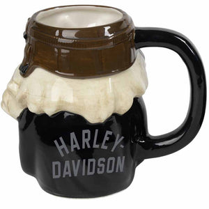 Harley-Davidson Christmas Sculpted Biker Santa Face 32 oz. Ceramic Coffee Mug, HDX-98776