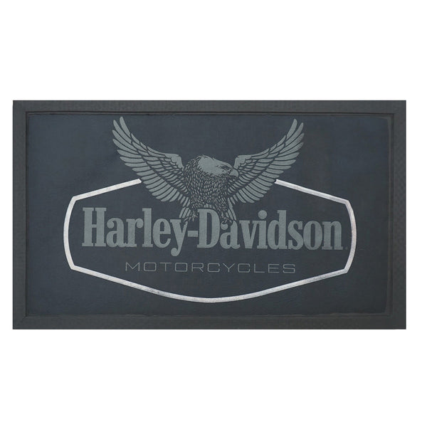Harley-Davidson Durable Eagle Logo Entry Mat W/ Rubber Backing, Grey HDX-99270