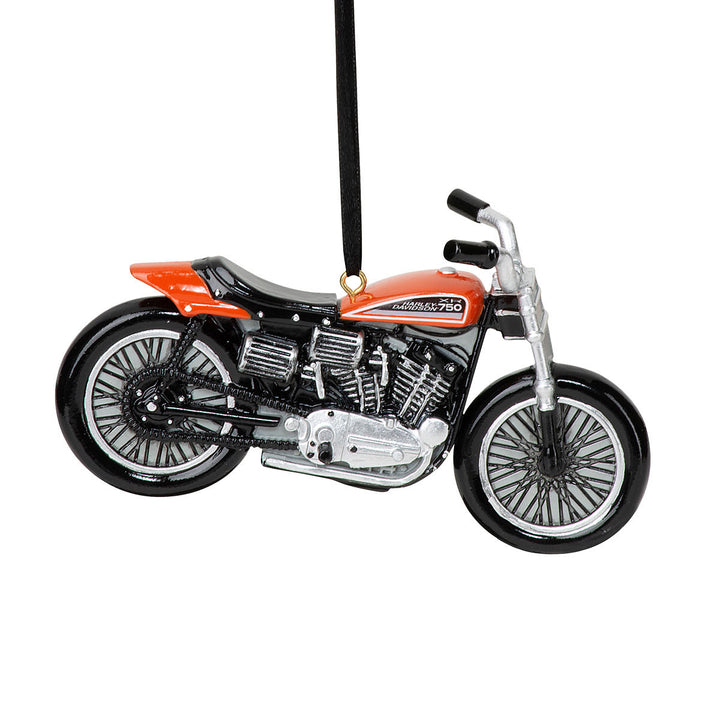 Harley-Davidson XR-750 Motorcycle Polyresin Ornament, Black/Orange HDX-99279