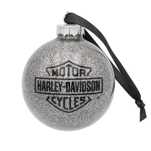 Harley-Davidson Holiday 4-Pack 2.5" Glass Ball Old English Ball Set, HDX-99312