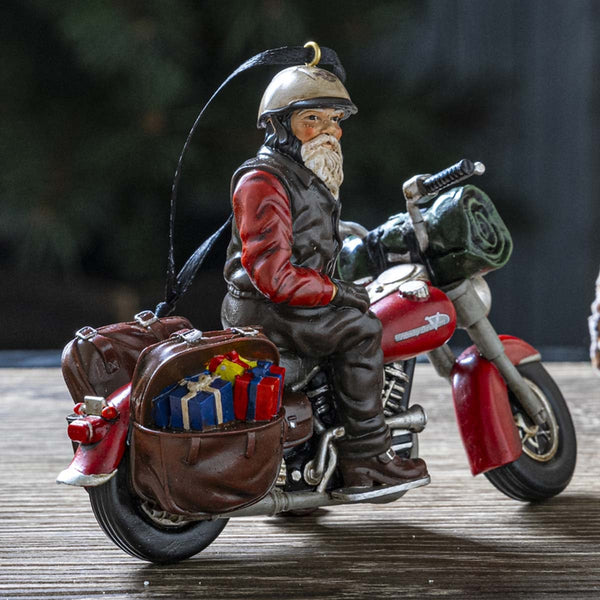 Harley-Davidson Sculpted Biker Santa  Holiday Ornament, 5.25" x 2" HDX-99316