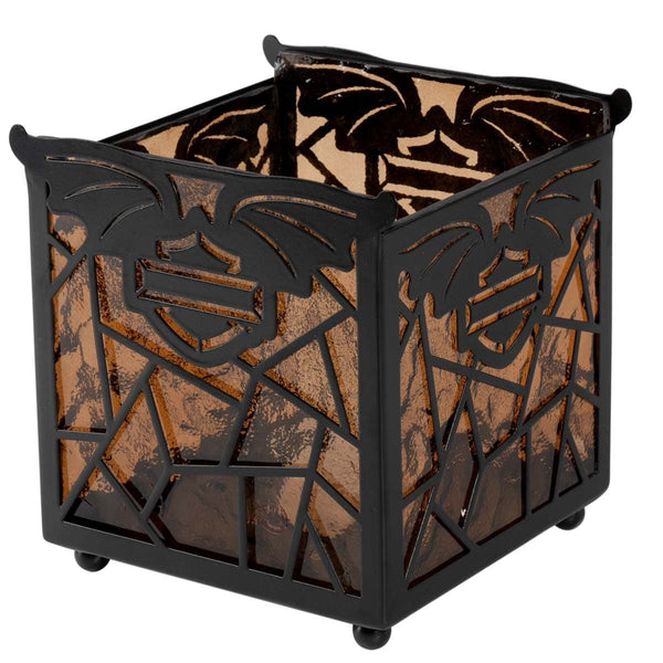 Harley-Davidson Halloween 2025 Open B&S Bat Candle Holder, Black HDX-99343