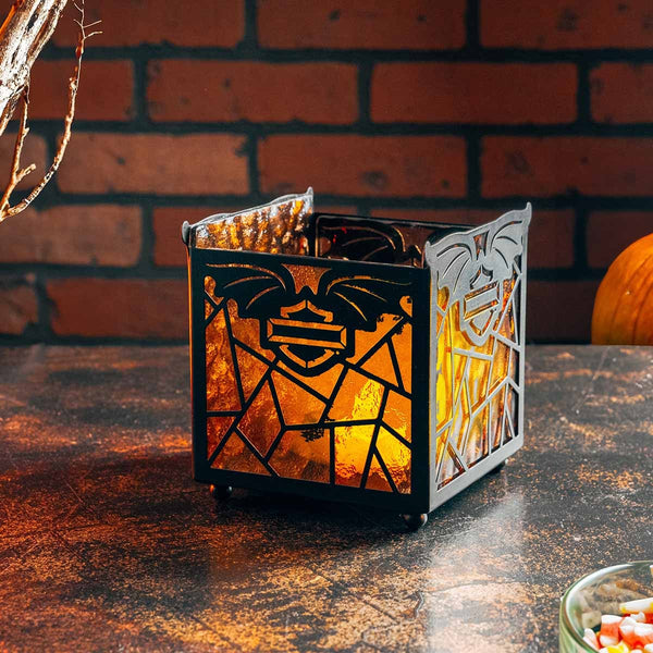 Harley-Davidson Halloween 2025 Open B&S Bat Candle Holder, Black HDX-99343