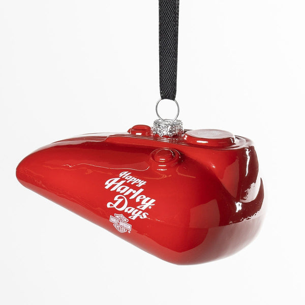 Harley-Davidson 2025 Dated Blown Glass Gas Tank Christmas Ornament, Red HDX-99358