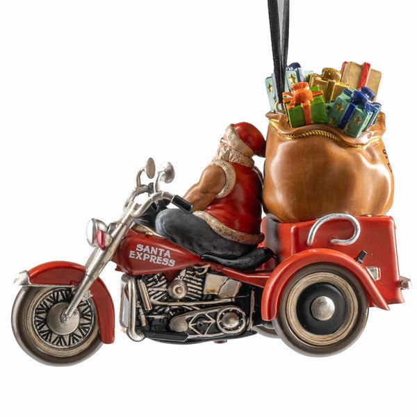 Harley-Davidson 2025 Dated Sculpted Biker Santa Hand Painted Polyresin Christmas Ornament, HDX-99359