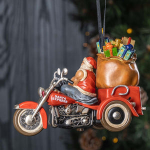 Harley-Davidson 2025 Dated Sculpted Biker Santa Hand Painted Polyresin Christmas Ornament, HDX-99359