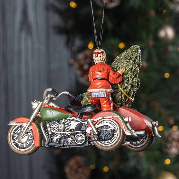 Harley-Davidson 2025 Dated Mrs. Claus Sculpted Hand Painted Polyresin Christmas Ornament, HDX-99360