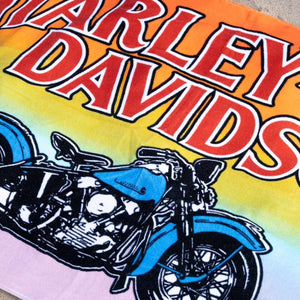 Harley-Davidson Kids' Ultra Soft Vibrant Ombre Fade Motorcycle 28"x58" Beach Towel, Summer Orange/Pink HDX-99367