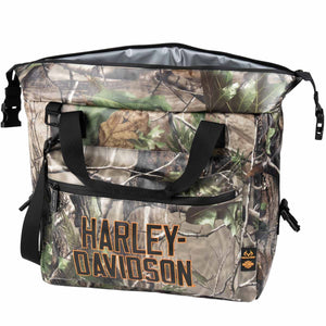Harley-Davidson x RealTree® APG 24-Can Capacity, Shoulder Strap, Waterproof Lining Soft Cooler Bag, Camo HDX-99389