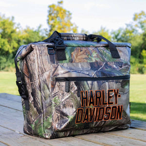 Harley-Davidson x RealTree® APG 24-Can Capacity, Shoulder Strap, Waterproof Lining Soft Cooler Bag, Camo HDX-99389